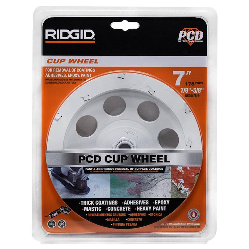 RIDGID 7 pulgadas Rueda de Taza de PCD - HD-PCDW70