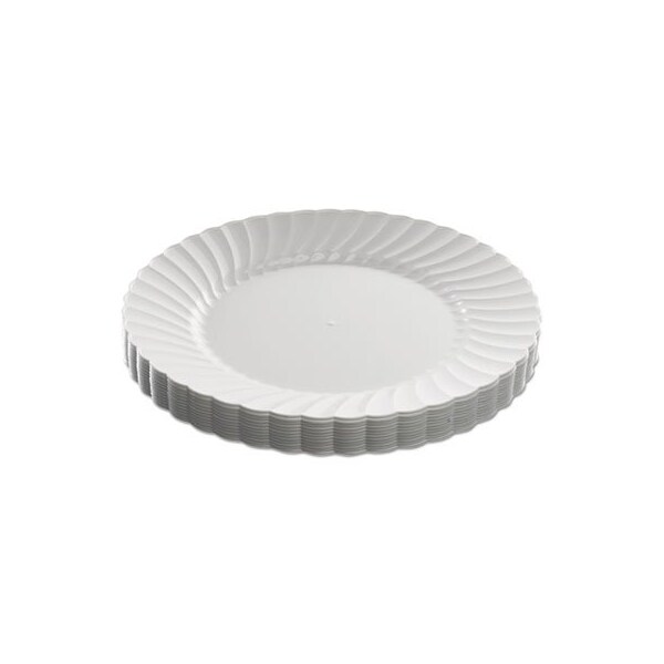 Wna WNA, Classicware Plastic Dinnerware Plates, 9in Dia, White, 12PK - RSCW91512WPK