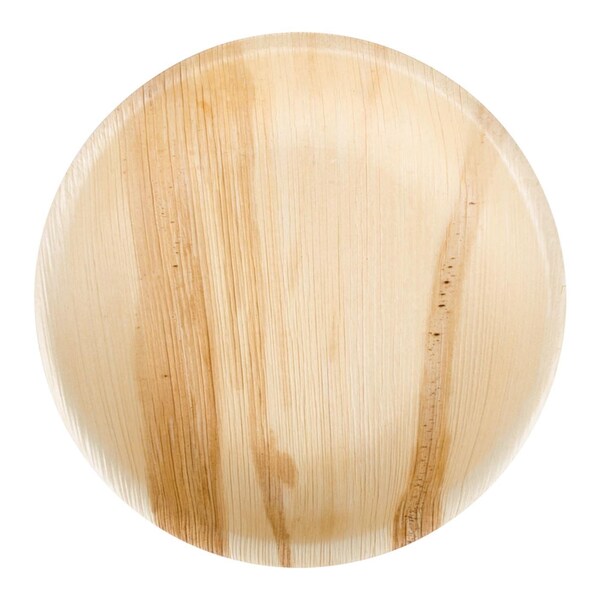 Smarty Had A Party 7" Round Palm Leaf Eco Friendly Disposable Salad Plates (100 Plates), 100PK - 46775R-CASE