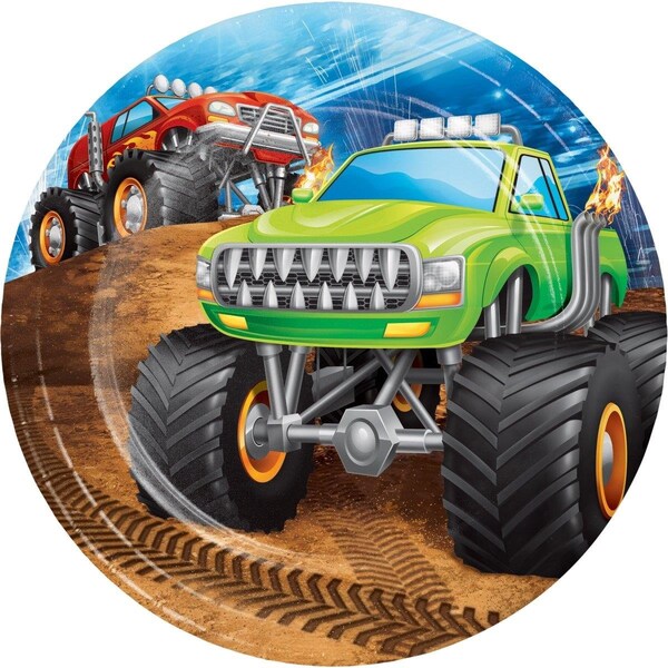 Omg Monster Truck Dessert Plates, 8PK - OM1568126