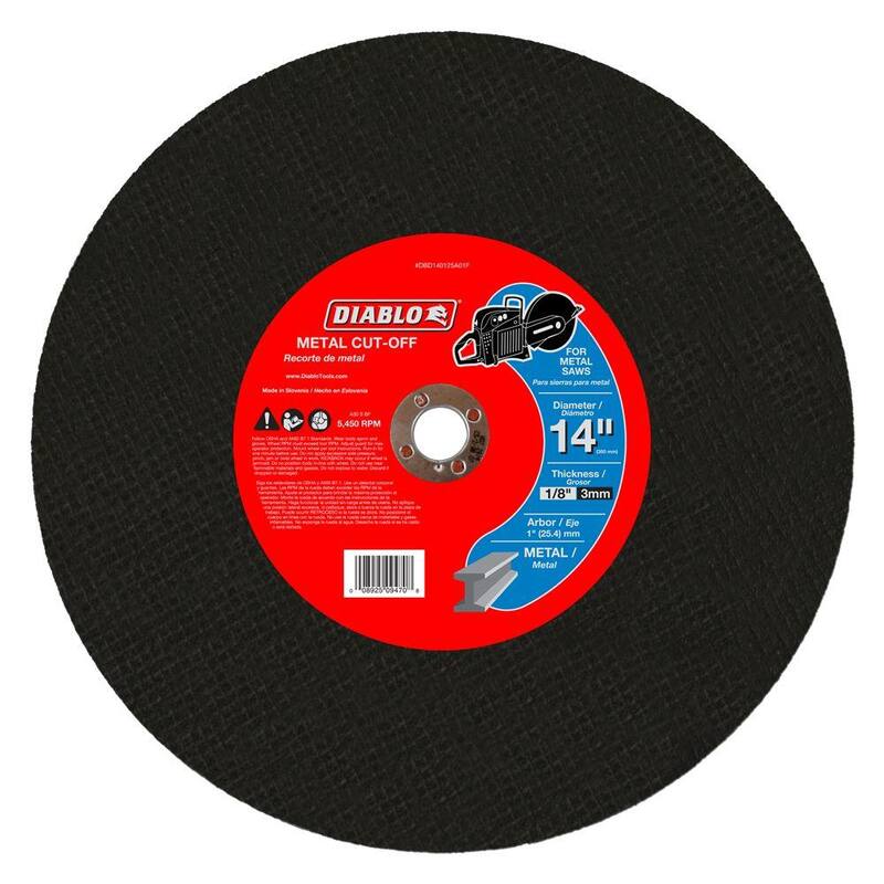 DIABLO Disco de corte de alta velocidad de metal de 14 pulgadas x 1/8 pulgadas x 1 pulgada (paquete de 5) - DBD140125A01F005