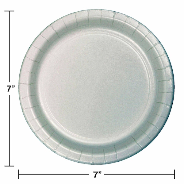 Touch Of Color 7" Shimmering Silver Dessert Plates 240 PK - 79106B