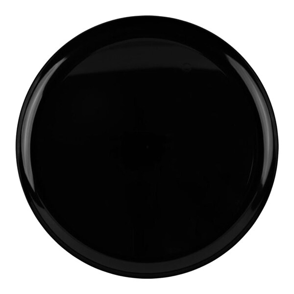 Smarty Had A Party 85 Black Flat Round Disposable Plastic AppetizerSalad Plates 120 Plates, 120PK - 838-B-CASE