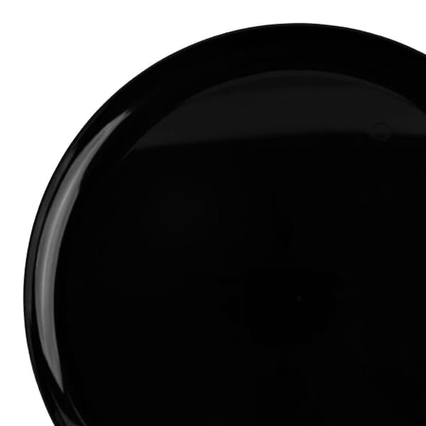 Smarty Had A Party 85 Black Flat Round Disposable Plastic AppetizerSalad Plates 120 Plates, 120PK - 838-B-CASE