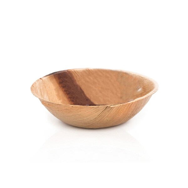 Smarty Had A Party 2.5" Round Palm Leaf Eco Friendly Mini Disposable Dip Bowls (100 Bowls), 100PK - 4672R-CASE