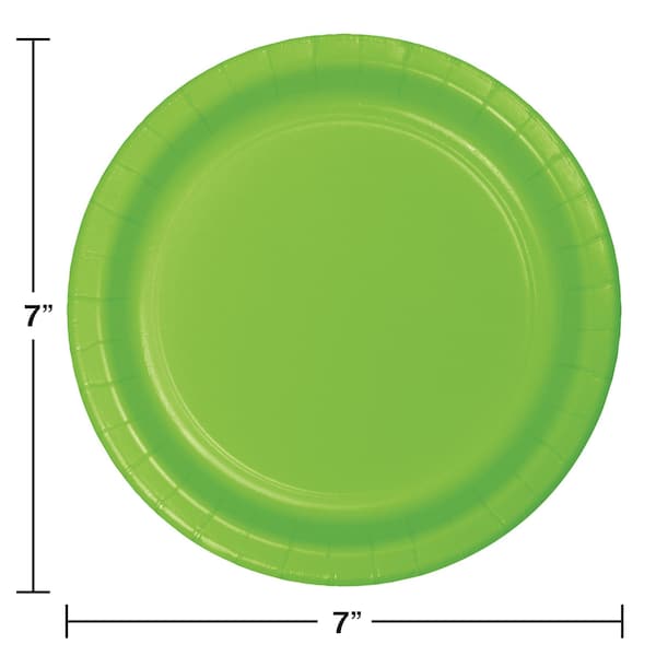 Touch Of Color 7" Fresh Lime Green Dessert Plates 240 PK - 793123B