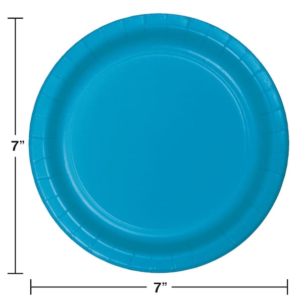 Touch Of Color 7" Turquoise Blue Dessert Plates 240 PK - 793131B