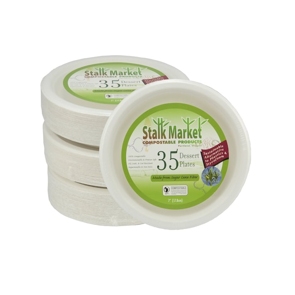 Stalk Market 7 in. Round Plate, 400PK - P011R
