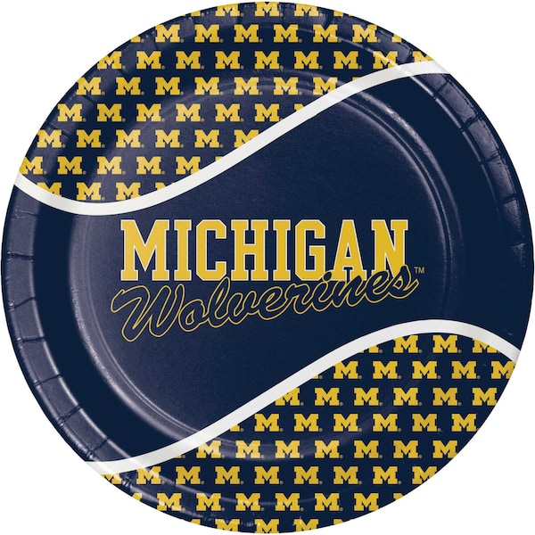 Ncaa 9" University of Michigan Paper Plates PK96, 96PK - 331397