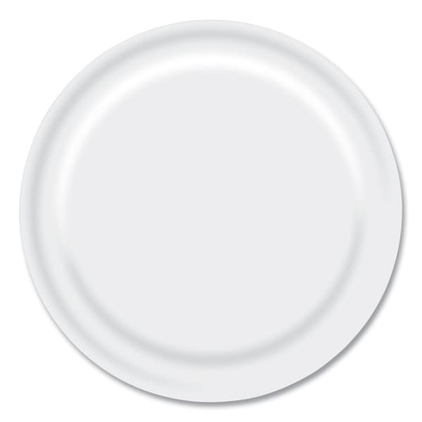 Boardwalk Paper Dinnerware, Plate, 9 in. Diameter, White, 1000PK - CP9B1008125A