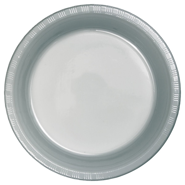 Touch Of Color Shimmering Silver Plastic Dessert Plates, 7", 240PK - 28106011