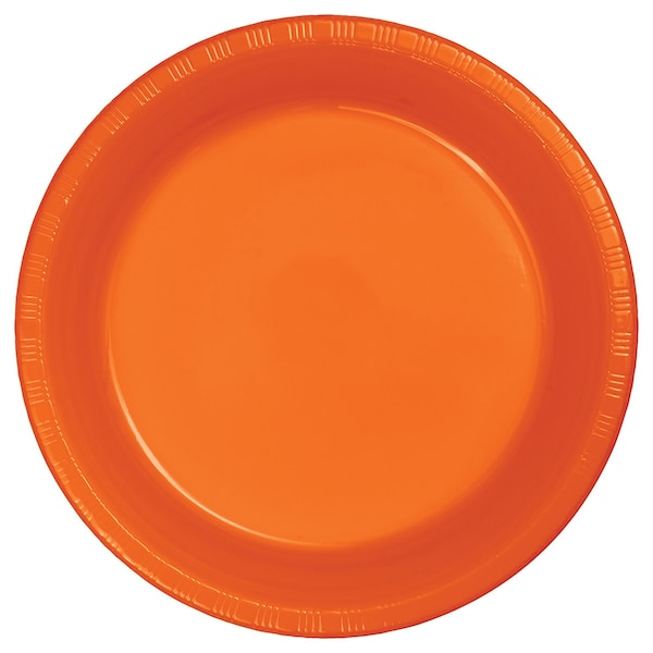 Touch Of Color Sunkissed Orange Plastic Banquet Plates, 10", 240PK - 28191031