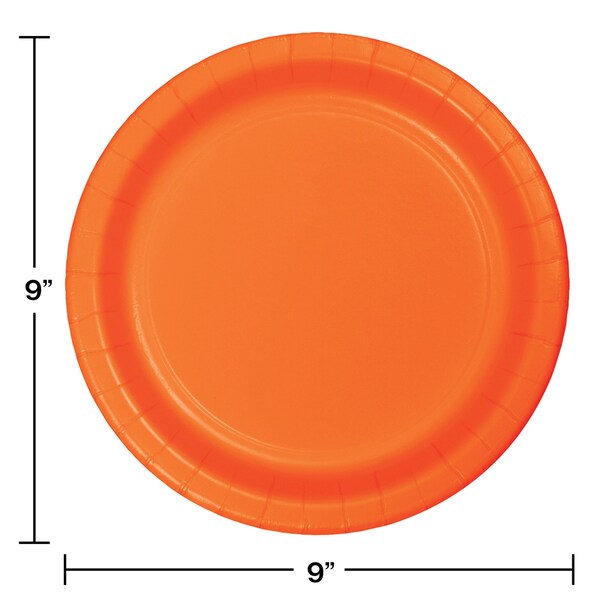 Touch Of Color 9" Sunkissed Orange Paper Plates 240 PK - 47191B
