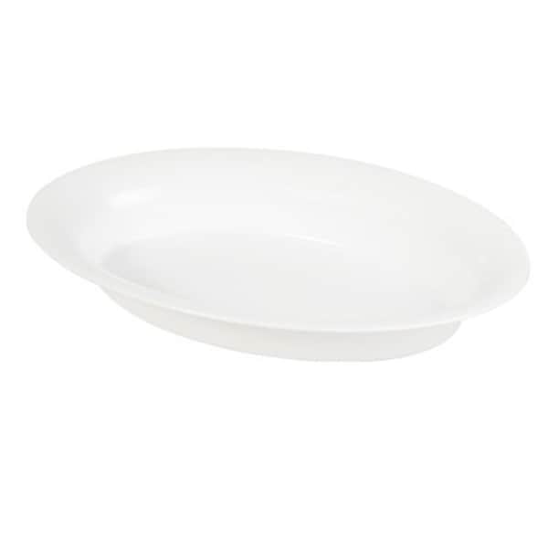 Fineline Settings 3511D-WH White 128 Oz. Oval Serving Bowl - OVB09128.CL