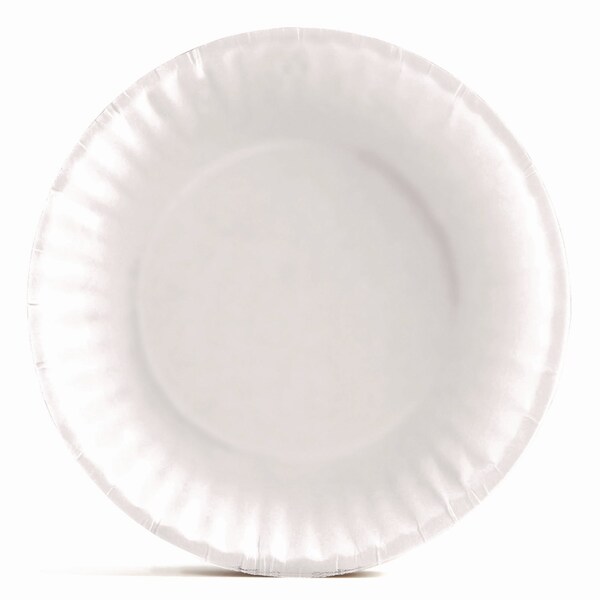 Perk Economy Paper Plates, 6in dia, White, 1000PK - PK56517/53197