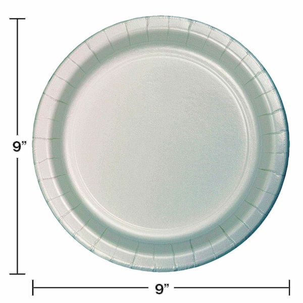 Touch Of Color 9" Shimmering Silver Paper Plates 240 PK - 47106B
