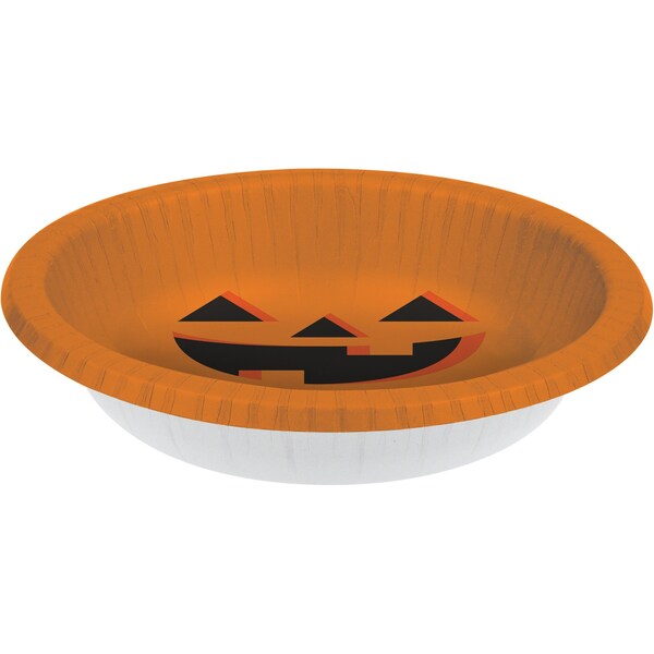 Creative Converting 20 oz Halloween Pumpkin Paper Bowl PK96, 96PK - 317463