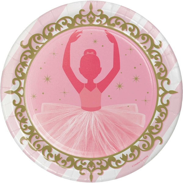 Creative Converting Ballet Paper Plates, 9", 96PK - 322224