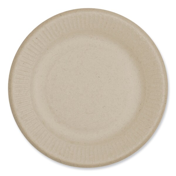 World Centric Fiber Plates, Ripple Edge Plate, 6.1 in. Diameter, Natural, 1000PK - PL-SC-U6-LFS