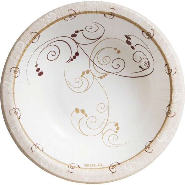 Solo Heavyweight Paper Bowls, 12 oz, Symphony Design, 125PK - HB12J8001
