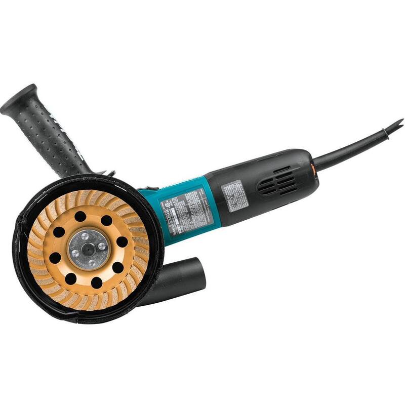 Makita 5 in. Rueda Copa de Diamante Turbo de Baja Vibración, Compatible con Esmeriladoras Angulares con controlador electrónico - A-98871