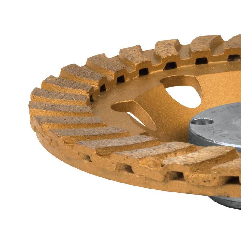 Makita 5 in. Rueda Copa de Diamante Turbo de Baja Vibración, Compatible con Esmeriladoras Angulares con controlador electrónico - A-98871