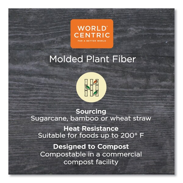 World Centric Fiber Bowls, 16 oz, 4.5in. dia x 3.3in.h, Natural, Paper, 500PK - BB-SC-16N-LFP