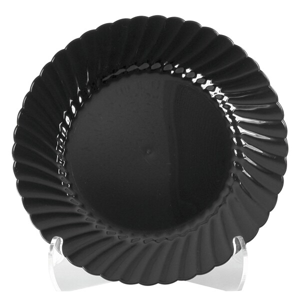 Wna Classicware Plastic Plates, 7.5 in. dia, Black, 180PK - WNA CW75180BK