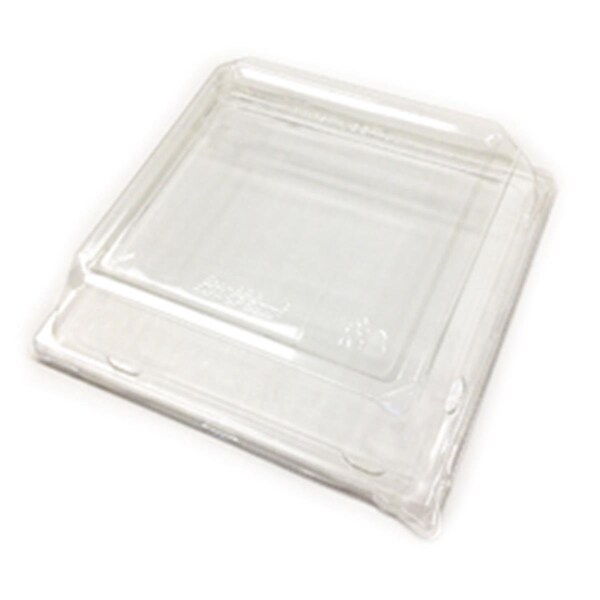 Emi Yoshi 6.5 in. Square Dessert Plate Low Dome Pet Lid, Clear - EMI-SP6LLP
