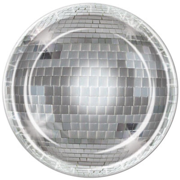 Goldengifts Disco Ball Plates, 12PK - GO1885503