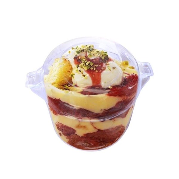 Smarty Had A Party 3.4 oz. Clear Round Disposable Plastic Mini Dessert Pots (288 Pots), 288PK - 2637-CASE