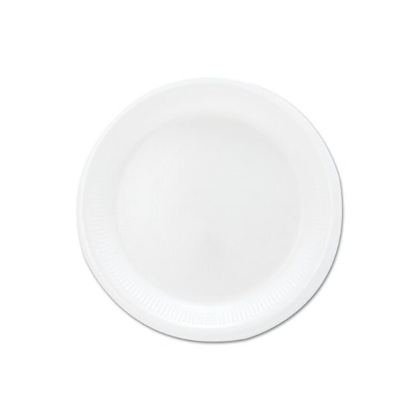Dart Mediumweight Foam Dinnerware, Plates, 6in Dia, White, 125PK - 6PWQRPK