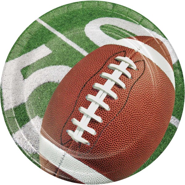 Creative Converting Football Party Dessert Plates, 7", 96PK - 331932
