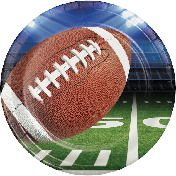 Creative Converting Football Party Paper Plates, 9", 96PK - 331933