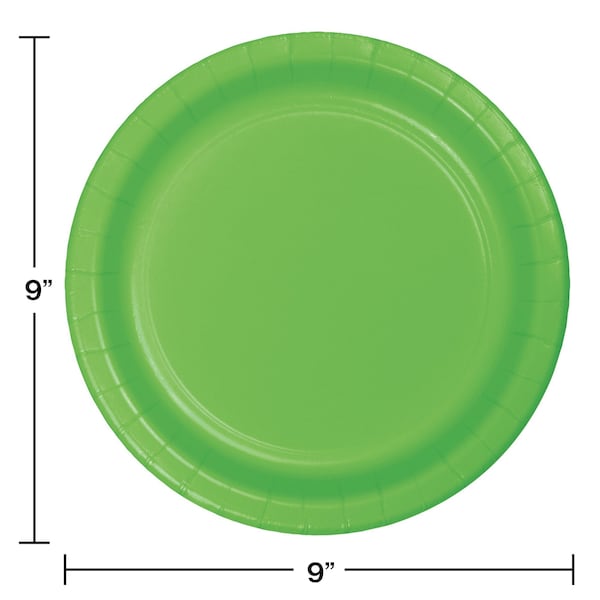 Touch Of Color 9" Fresh Lime Green Paper Plates 240 PK - 473123B