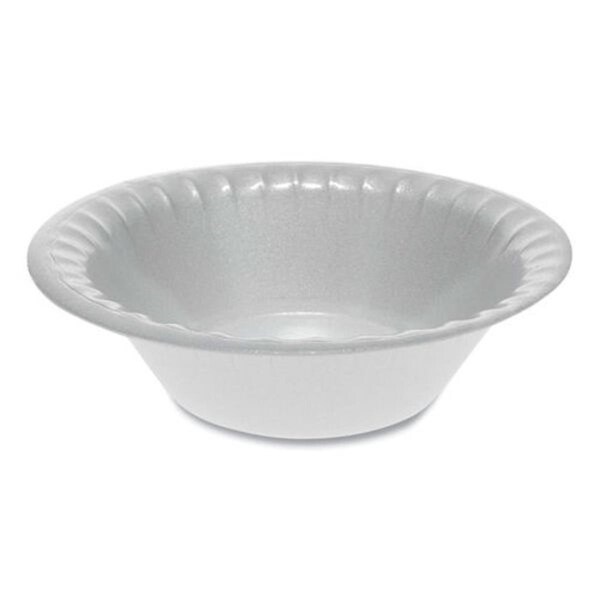 Pactiv 12 oz Laminated Foam Dinnerware Bowl, White - PCTYTK100120000