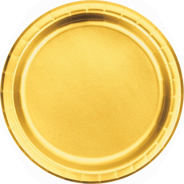 Touch Of Color Gold Foil Dessert Plates, 7", 96PK - 343842