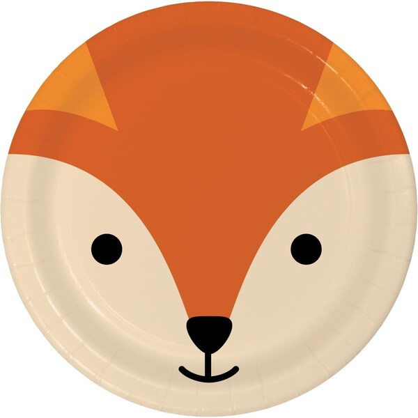 Omg 7 in. Fox Dessert Plates, 96PK - OM3518018