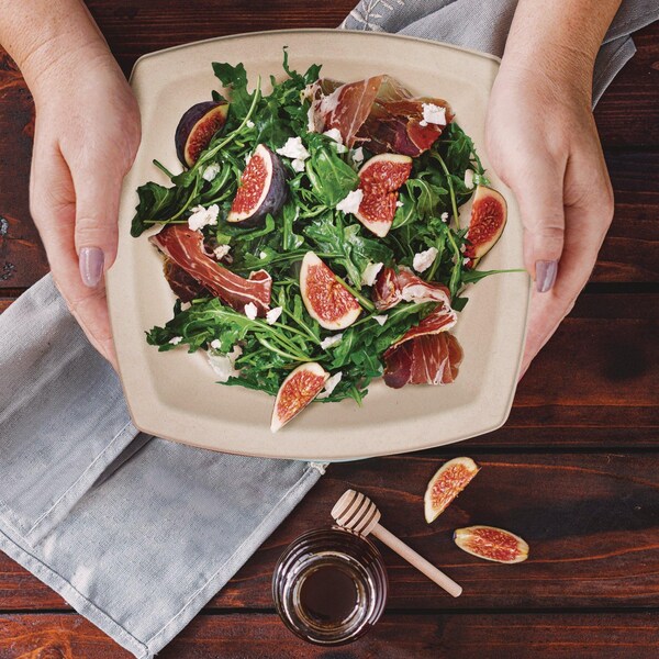 Dart Compostable Fiber Dinnerware, ProPlanet Seal, Plate, 8.25 x 8.25, Tan, PK125 - 8PSC1PF