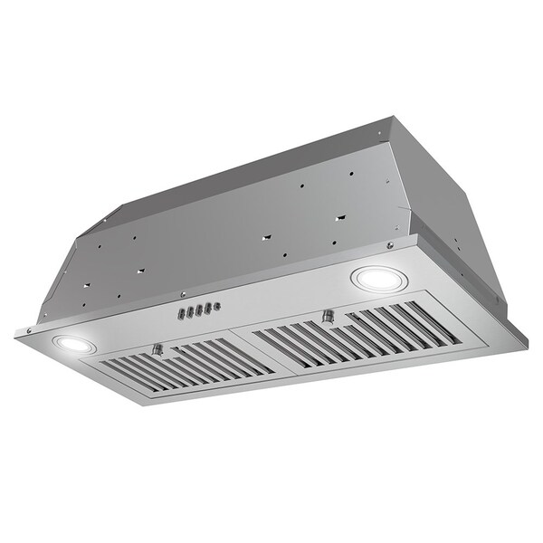 Streamline 28 in. Loreto Convertible Insert 350 CFM Range Hood in Brushed Stainless Steel - T-4015-1-CL