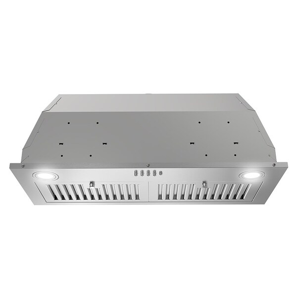Streamline 28 in. Petroni Ducted Insert 350 CFM Range Hood in Brushed Stainless Steel - T-4015-1-DT