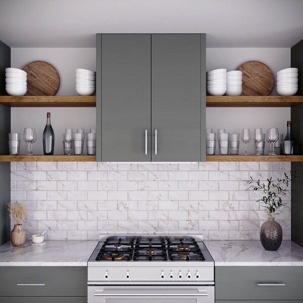 Streamline 28 in. Petroni Ducted Insert 350 CFM Range Hood in Brushed Stainless Steel - T-4015-1-DT