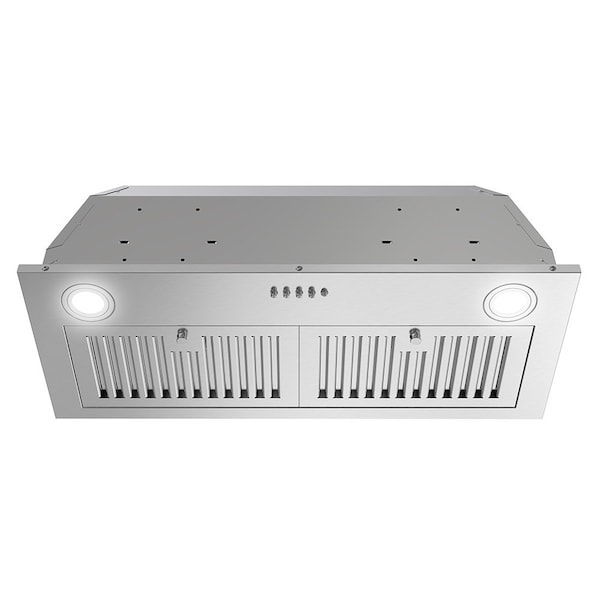 Streamline 28 in. Petroni Ducted Insert 350 CFM Range Hood in Brushed Stainless Steel - T-4015-1-DT