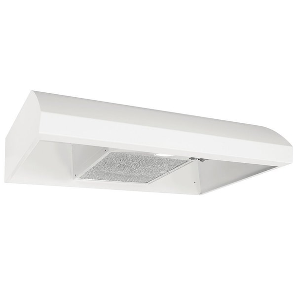 Broan BXT1 Series Under Cabinet Range Hood, 270 cfm, 2 Fan, Convertible Built-In Vent, 30 in W - BXT130WW