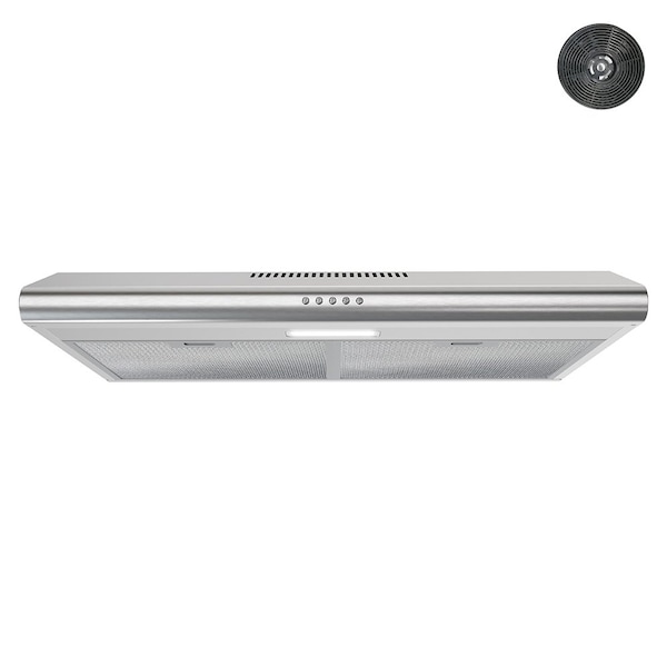 Streamline 30 in. Moncalieri Ductless Undermount 80 CFM Range Hood in Brushed Stainless Steel - T-3367-1-DL