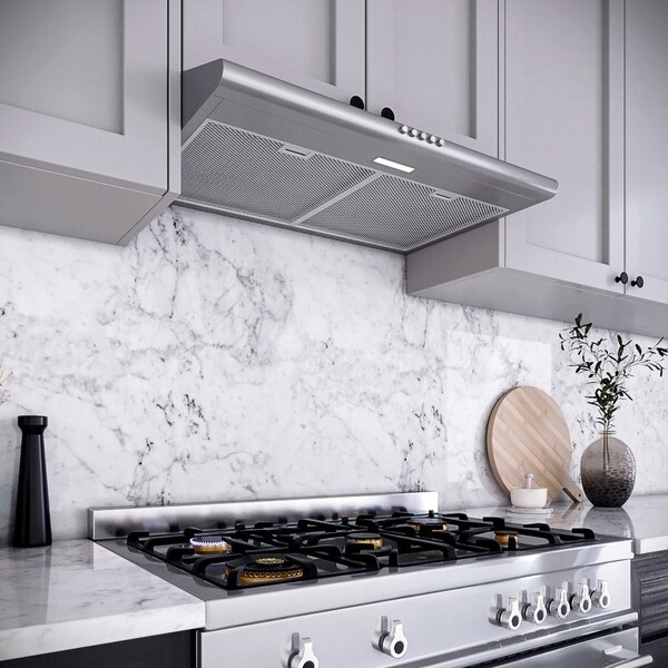 Streamline 30 in. Moncalieri Ductless Undermount 80 CFM Range Hood in Brushed Stainless Steel - T-3367-1-DL