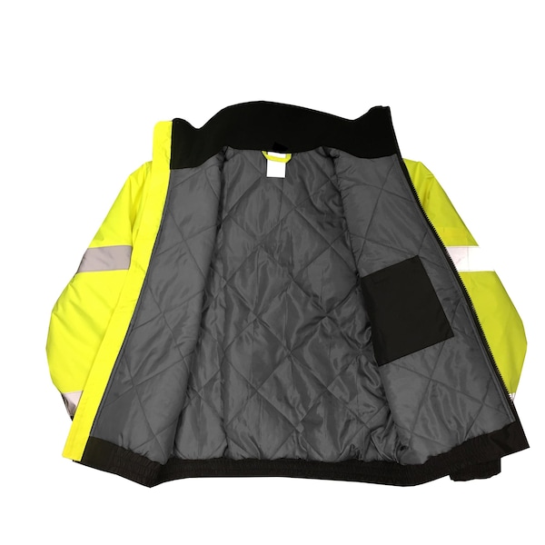 Radians Hi-Vis Bomber Jacket, Class Type R Class 3 Hi-Vis Green / Black, M - SJ11QB-3ZGS-M