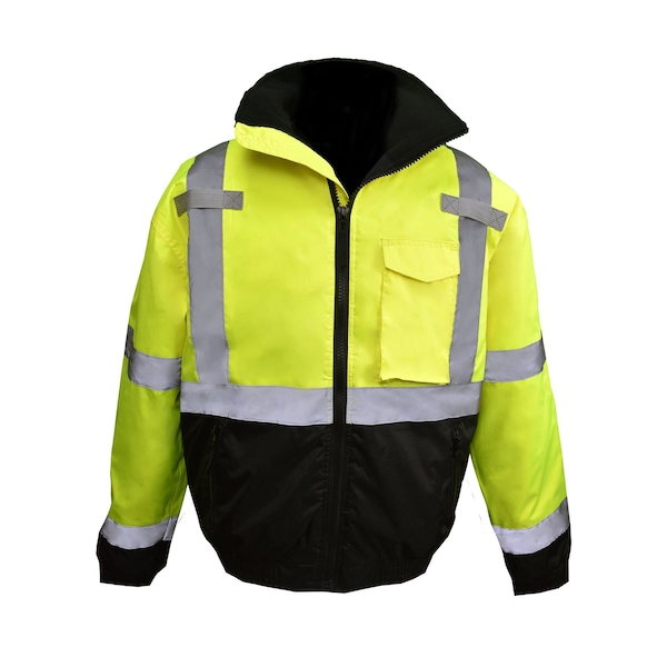 Radians Hi-Vis Bomber Jacket, Class Type R Class 3 Hi-Vis Green / Black, M - SJ11QB-3ZGS-M