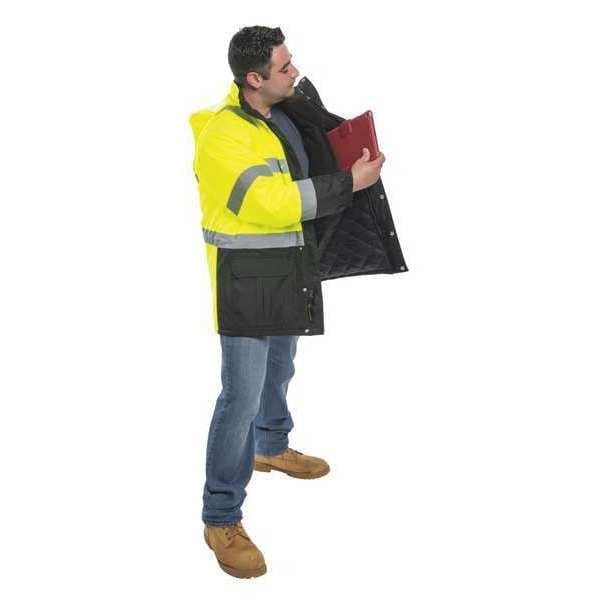 Utility Pro Parka, Teflon Fabric, Class 3 Type R, Hi-Viz Yellow, M - UHV1004-M