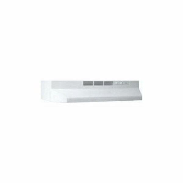 Broan 41000 Series Under Cabinet Range Hood, 2 Fan, Non-Ducted Vent, 24 in W, 17-1/2 in D, 6 in H - 412401